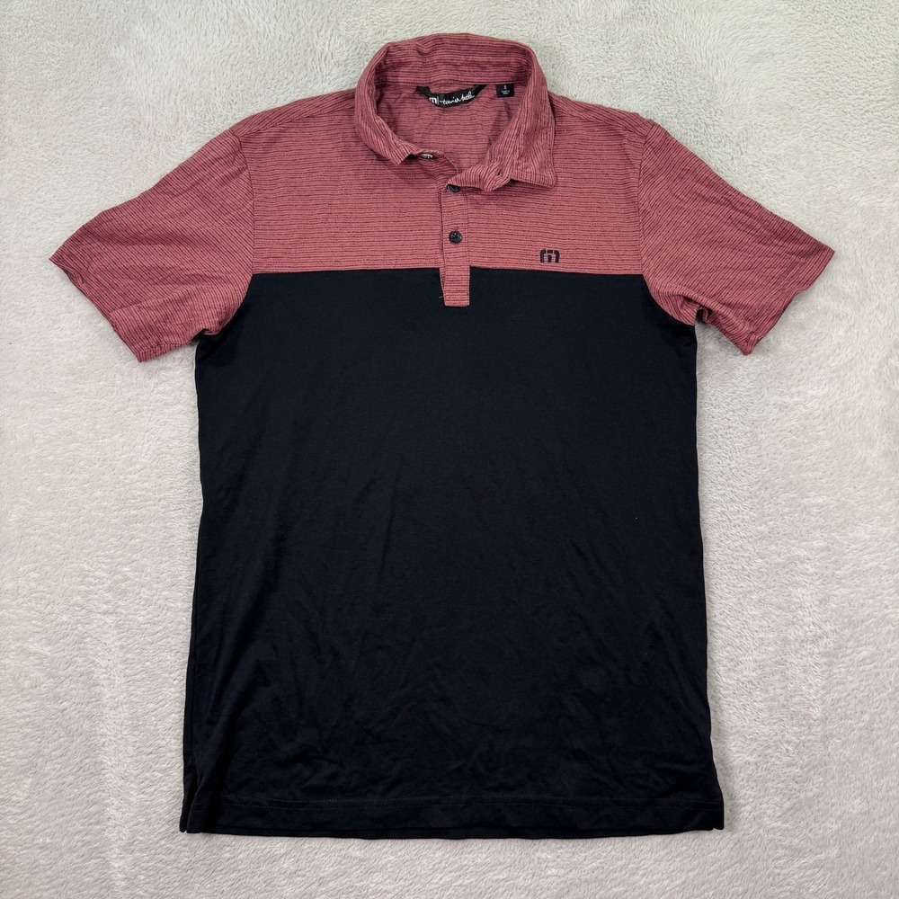 Travis Mathew Mens Polo Shirt Small Short Sleeve Casual Golf Athletic Preppy EUC